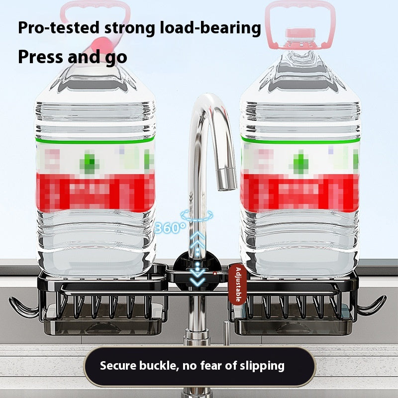 Estantería Organizadora de Aluminio para Grifo | Cocina y Baño Multifunción